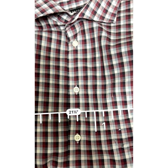 020-002 The Men's Wearhouse Pronto Uomo Men Size 17 34/35 Button Shirt - Picture 6 of 6